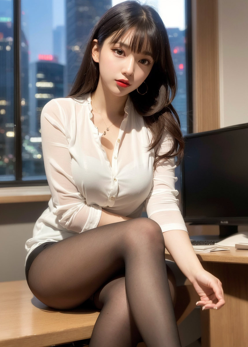 AI generates beauty ~ Your secretary in pantyhose # 1