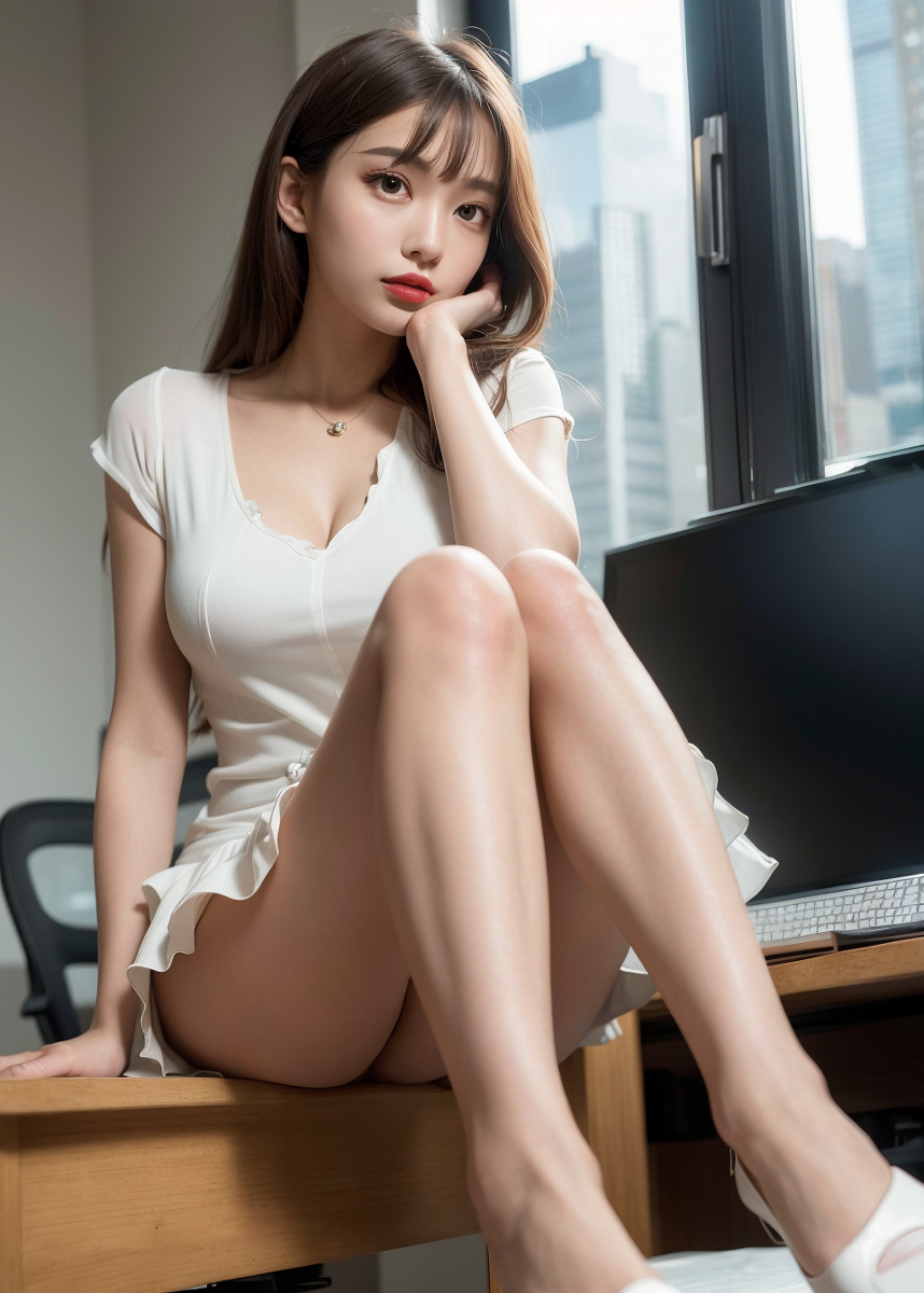 AI generates beauty ~ Your secretary in pantyhose # 1