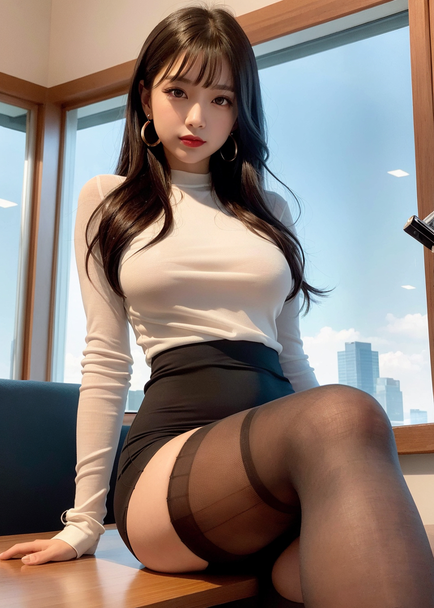AI generates beauty ~ Your secretary in pantyhose # 1