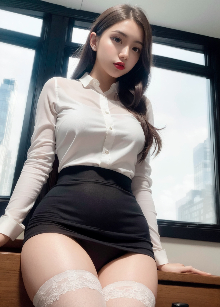 AI generates beauty ~ Your secretary in pantyhose # 1
