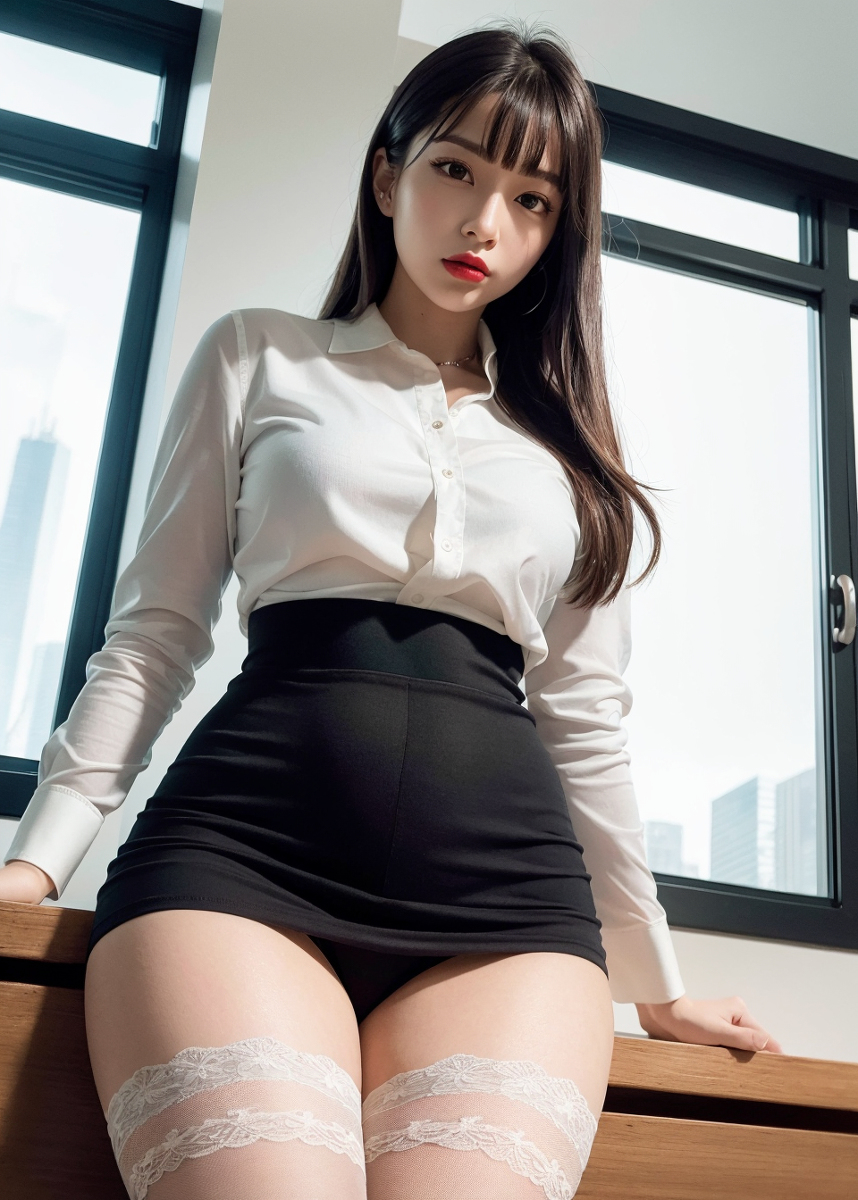 AI generates beauty ~ Your secretary in pantyhose # 1