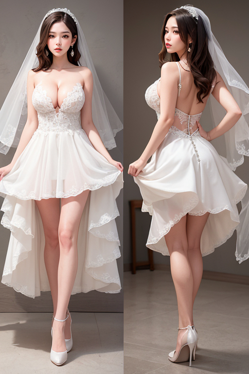 AI-Generated Beauty ~ Sexy Wedding Dresses