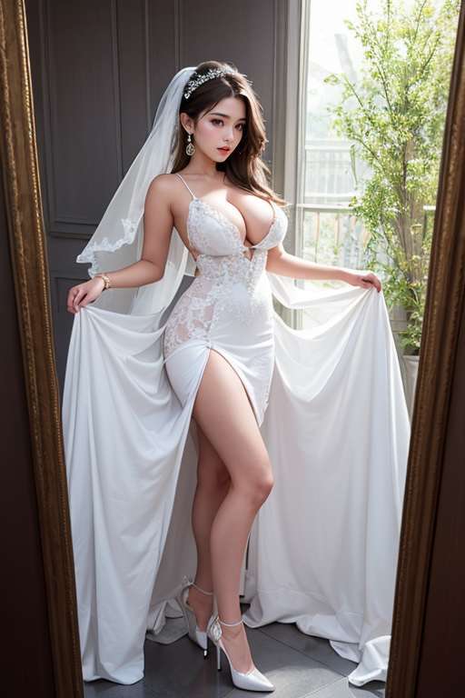 AI-Generated Beauty ~ Sexy Wedding Dresses