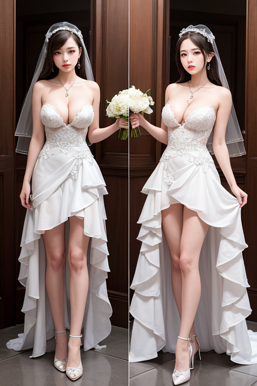 AI-Generated Beauty ~ Sexy Wedding Dresses