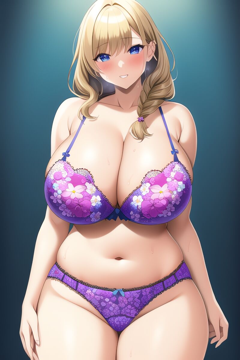 Curvy Blonde Women in Lingerie (AI Generated)