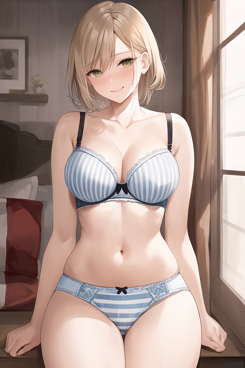 Curvy Blonde Women in Lingerie (AI Generated)
