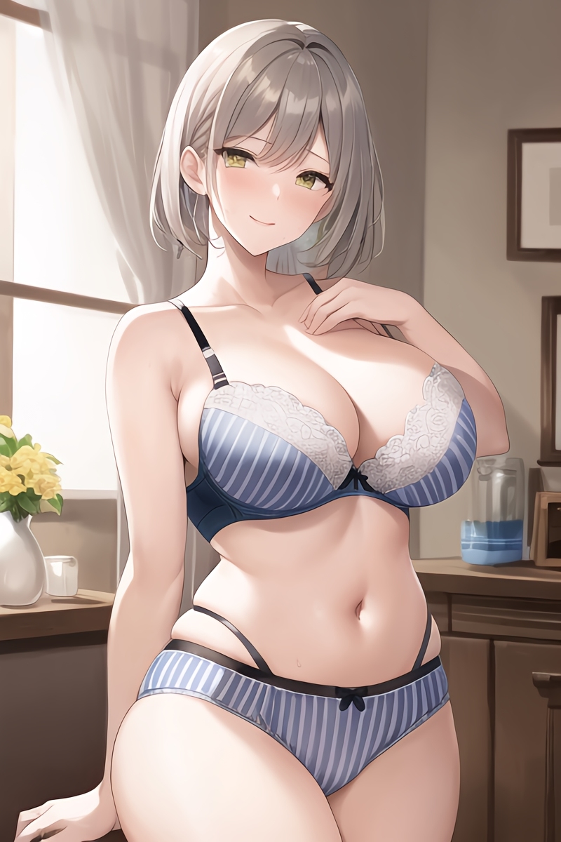 Curvy Blonde Women in Lingerie (AI Generated)