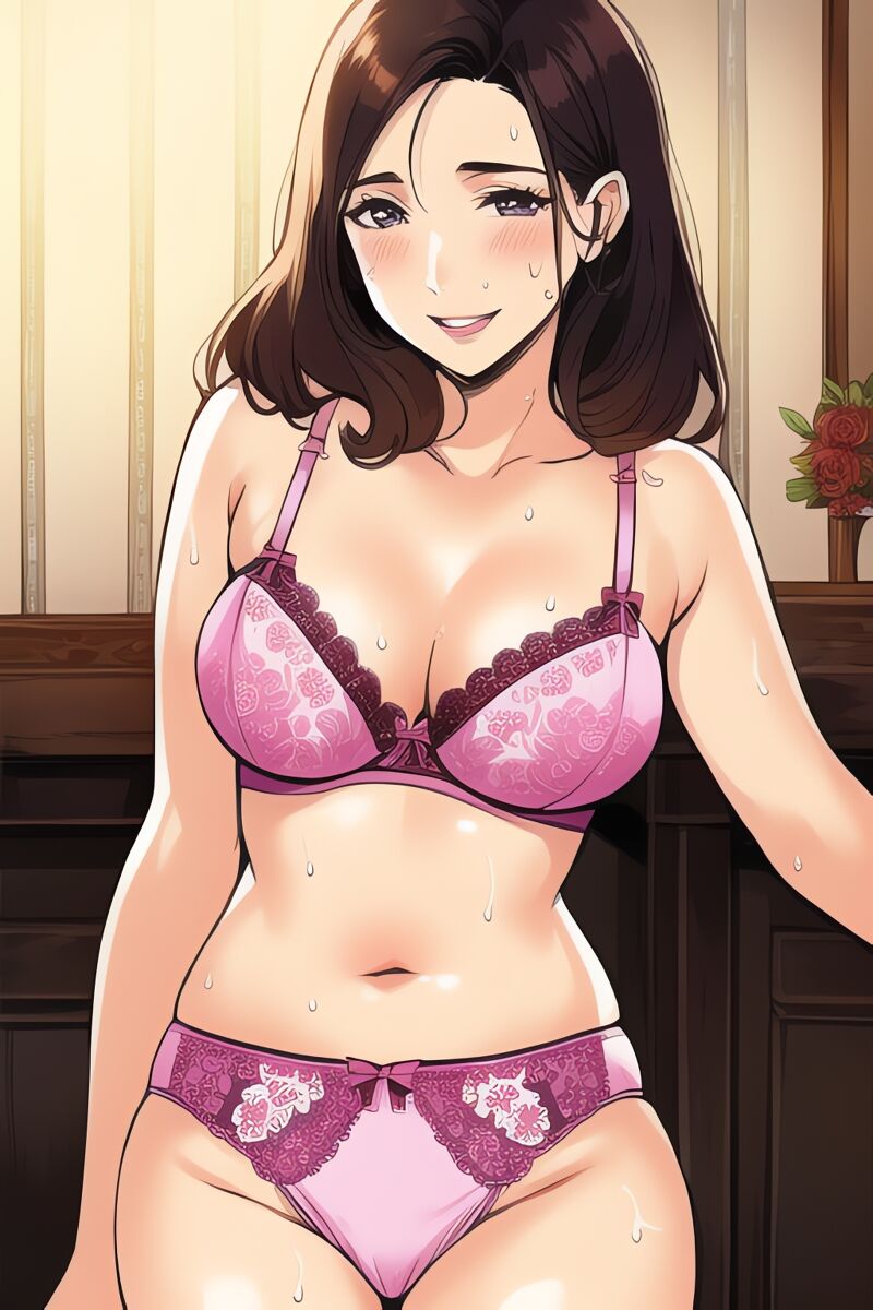 Curvy Burnette Women in Lingerie (AI Generated)