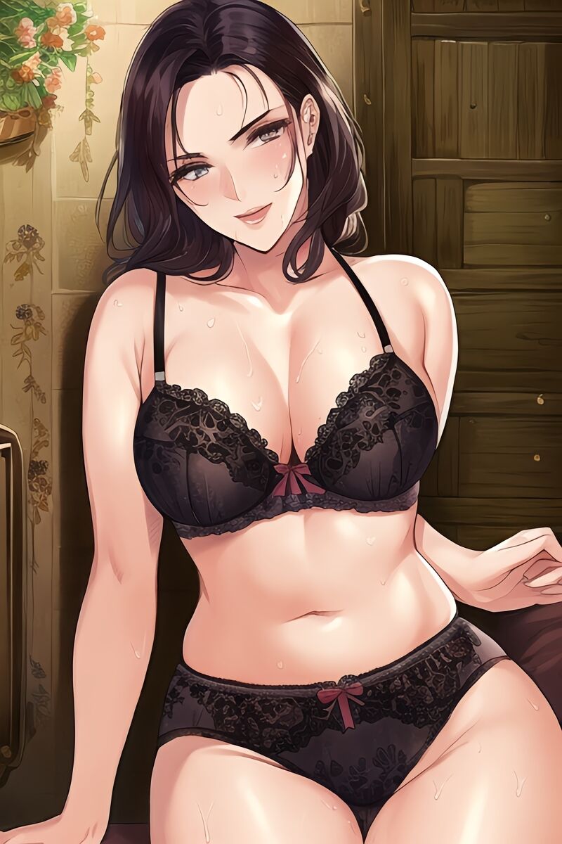 Curvy Burnette Women in Lingerie (AI Generated)