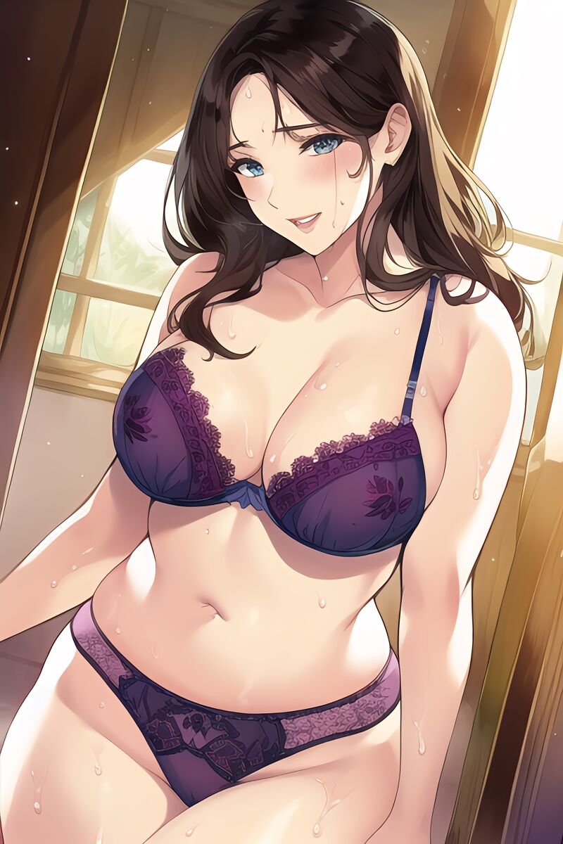 Curvy Burnette Women in Lingerie (AI Generated)