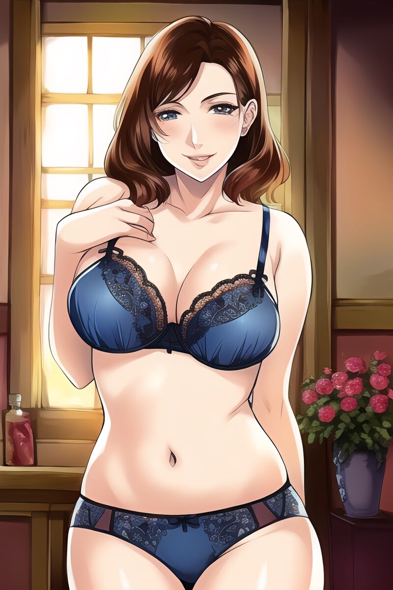 Curvy Burnette Women in Lingerie (AI Generated)