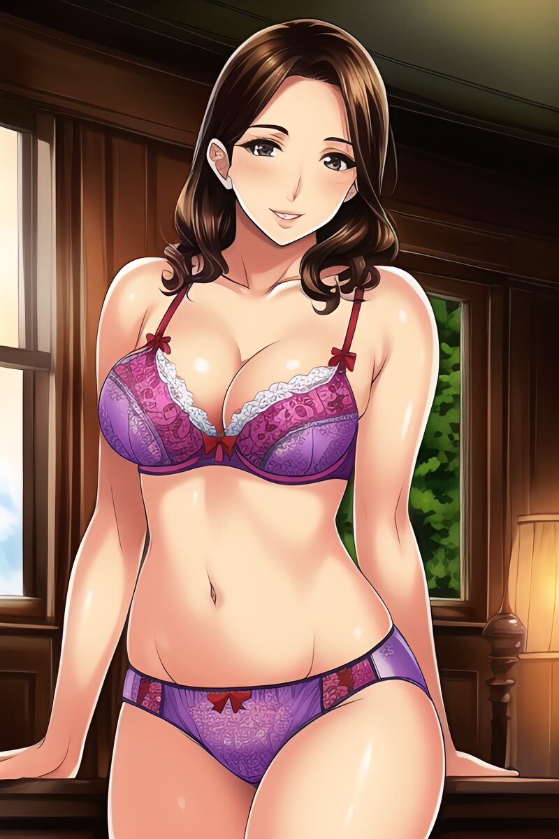 Curvy Burnette Women in Lingerie (AI Generated)