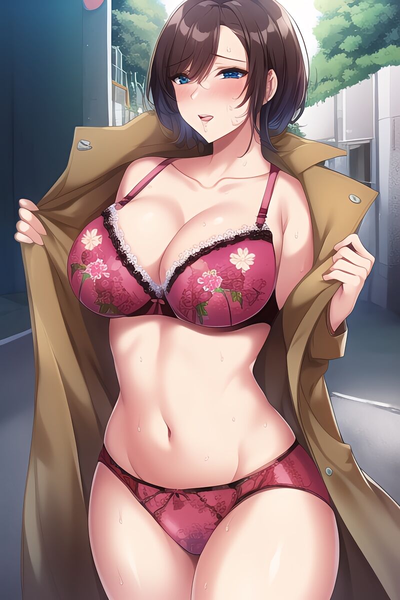 Curvy Burnette Women in Lingerie (AI Generated)