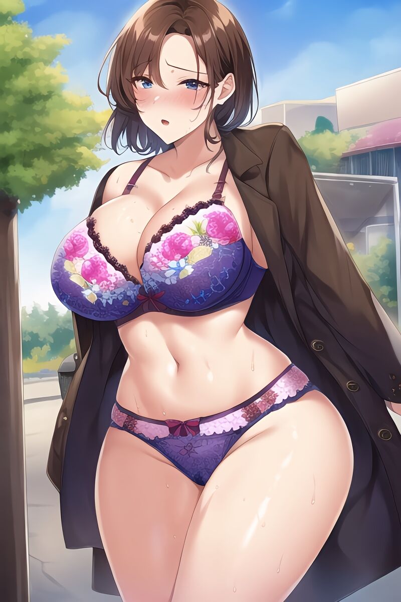 Curvy Burnette Women in Lingerie (AI Generated)
