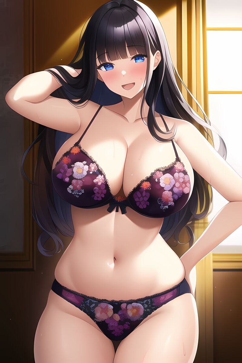 Curvy Burnette Women in Lingerie (AI Generated)