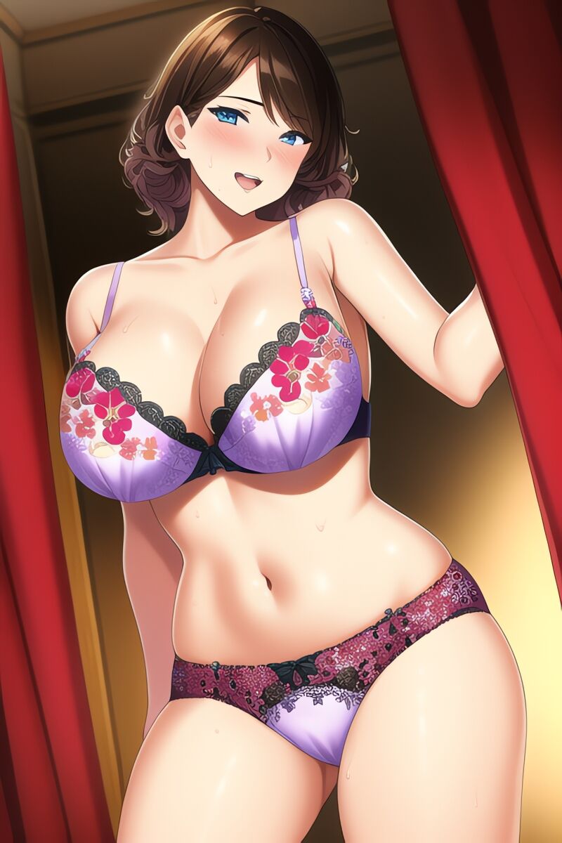 Curvy Burnette Women in Lingerie (AI Generated)
