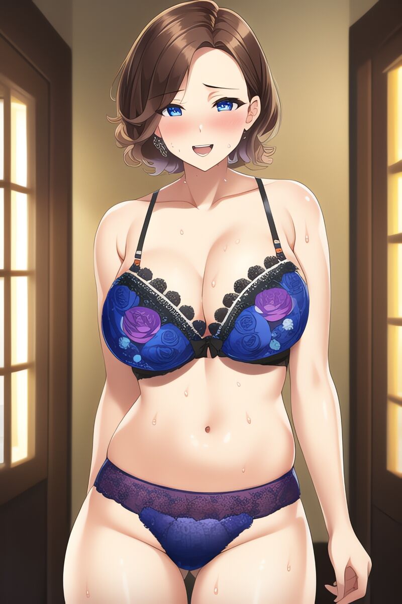 Curvy Burnette Women in Lingerie (AI Generated)