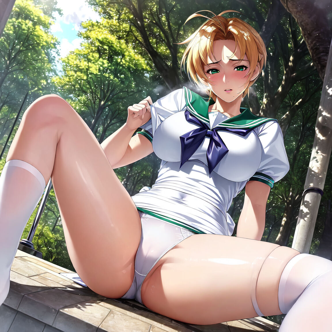 Girls Showing Panties (AI Generated)