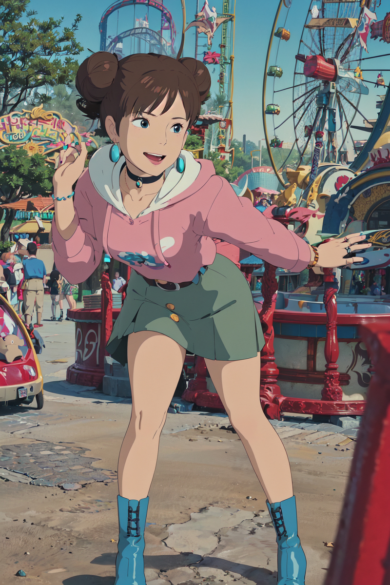AI生成美女~LUKE LEE-Girl drawn in Ghibli style