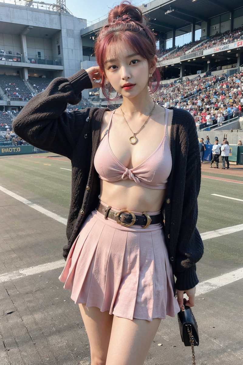 AI生成美女~LUKE LEE-Girl in baseball park