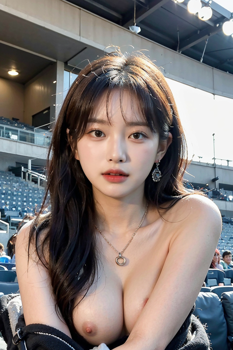 AI生成美女~LUKE LEE-Girl in baseball park
