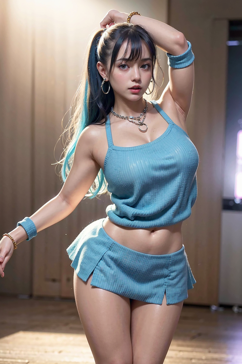 AI生成美女~LUKE LEE-Girl in dancing stage.