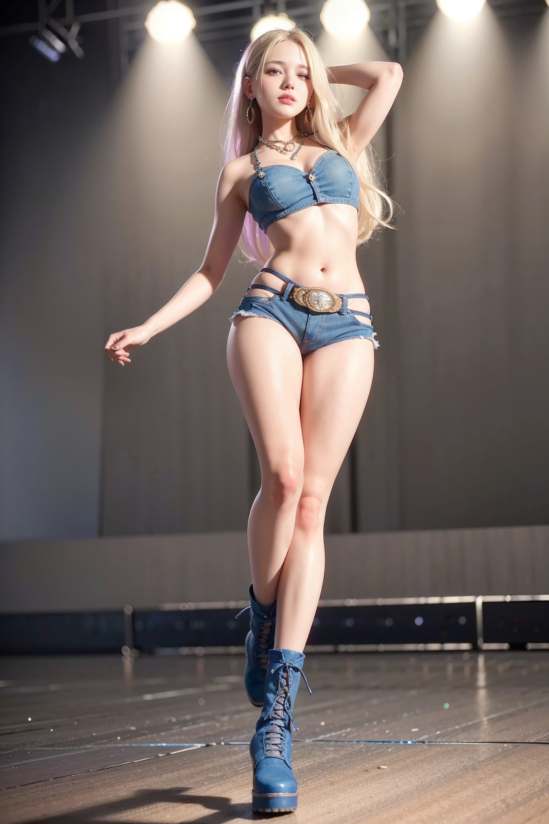 AI生成美女~LUKE LEE-Girl in dancing stage.