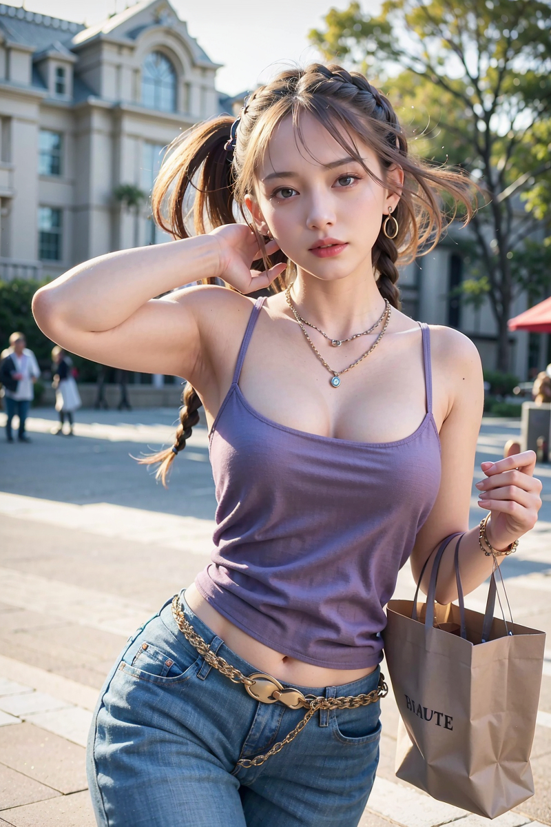 AI生成美女~LUKE LEE-Girl in the euro street