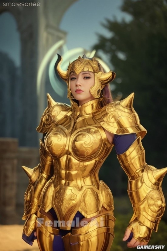 AI生成 女版 黃金聖鬥士