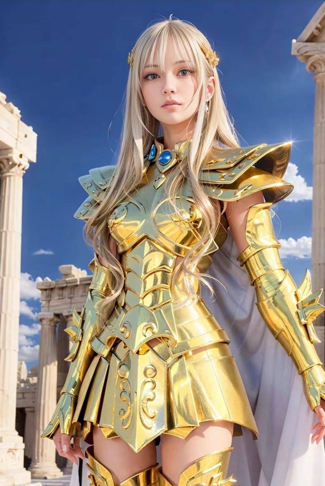 AI生成 女版 黃金聖鬥士