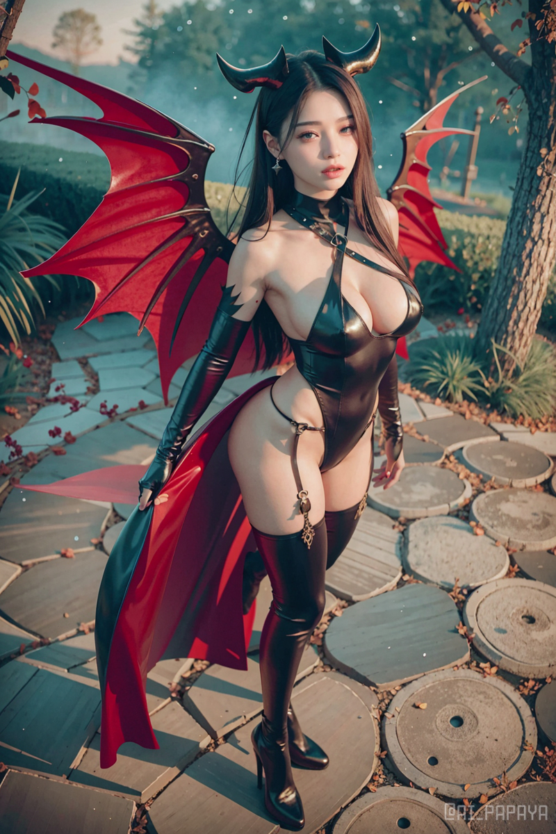 AI生成美女~AI_PAPAYA_仮想の女-サキュバスガール/succubus girl（魅魔）