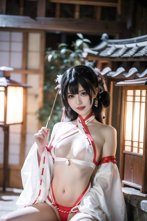 AI生成美女~As D-cos巫女