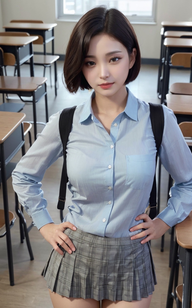 AI生成美女~Ai_DaDaDak-Ai girl school look