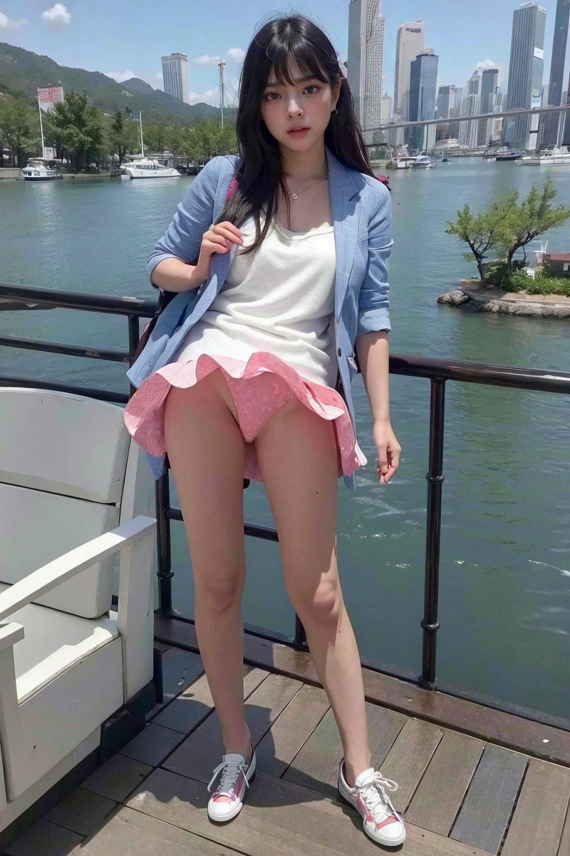 AI生成美女~Ai_DaDaDak-girl skirt in the wind
