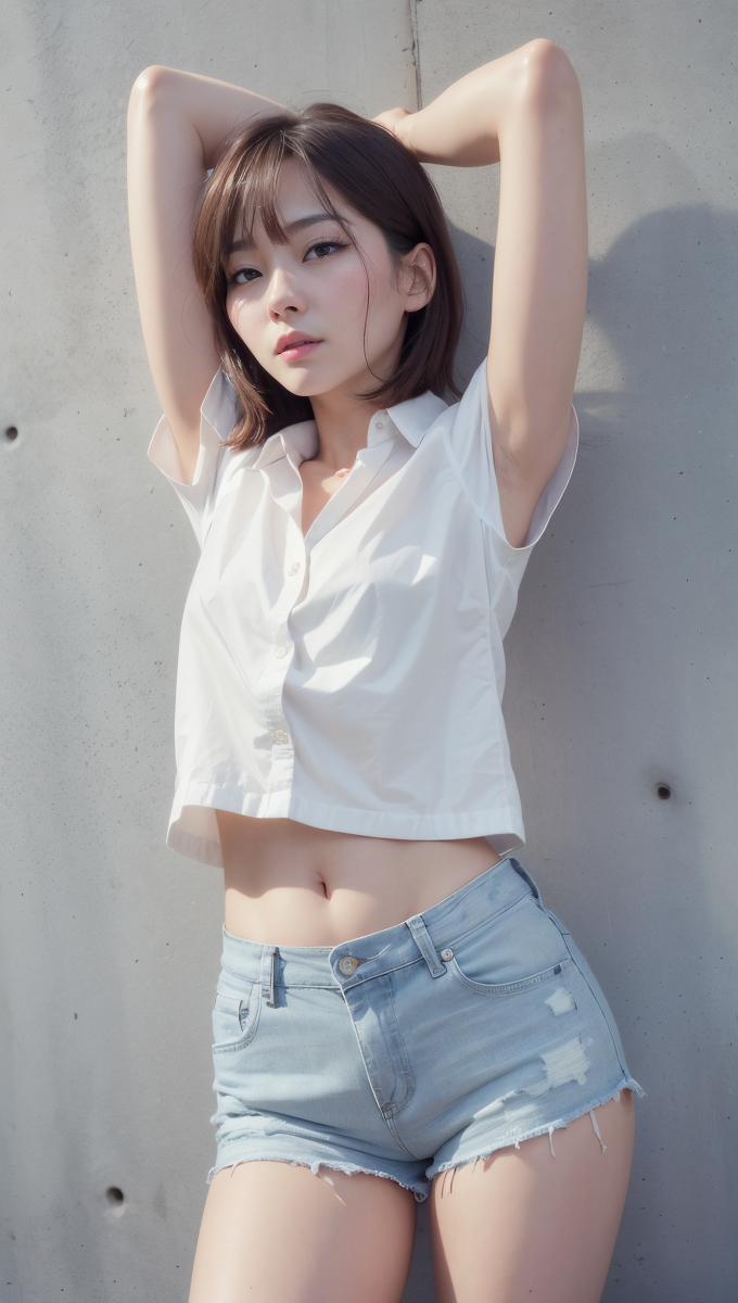 AI生成美女~Ai_DaDaDak-girl armpit exposure（露出腋下）