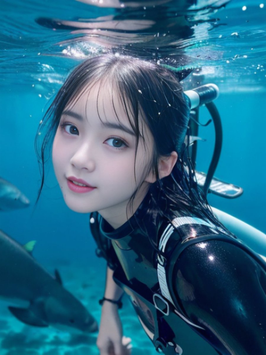AI生成 海邊的AI美女
