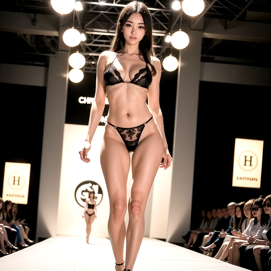 AI生成~As D-model black underwear