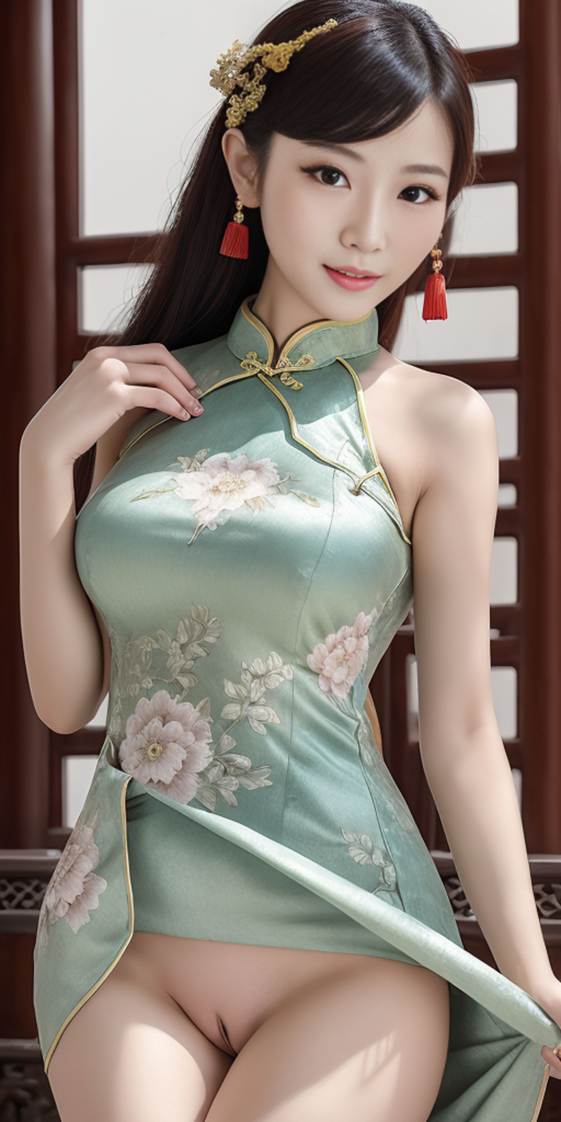 AI作畫：古典旗袍
