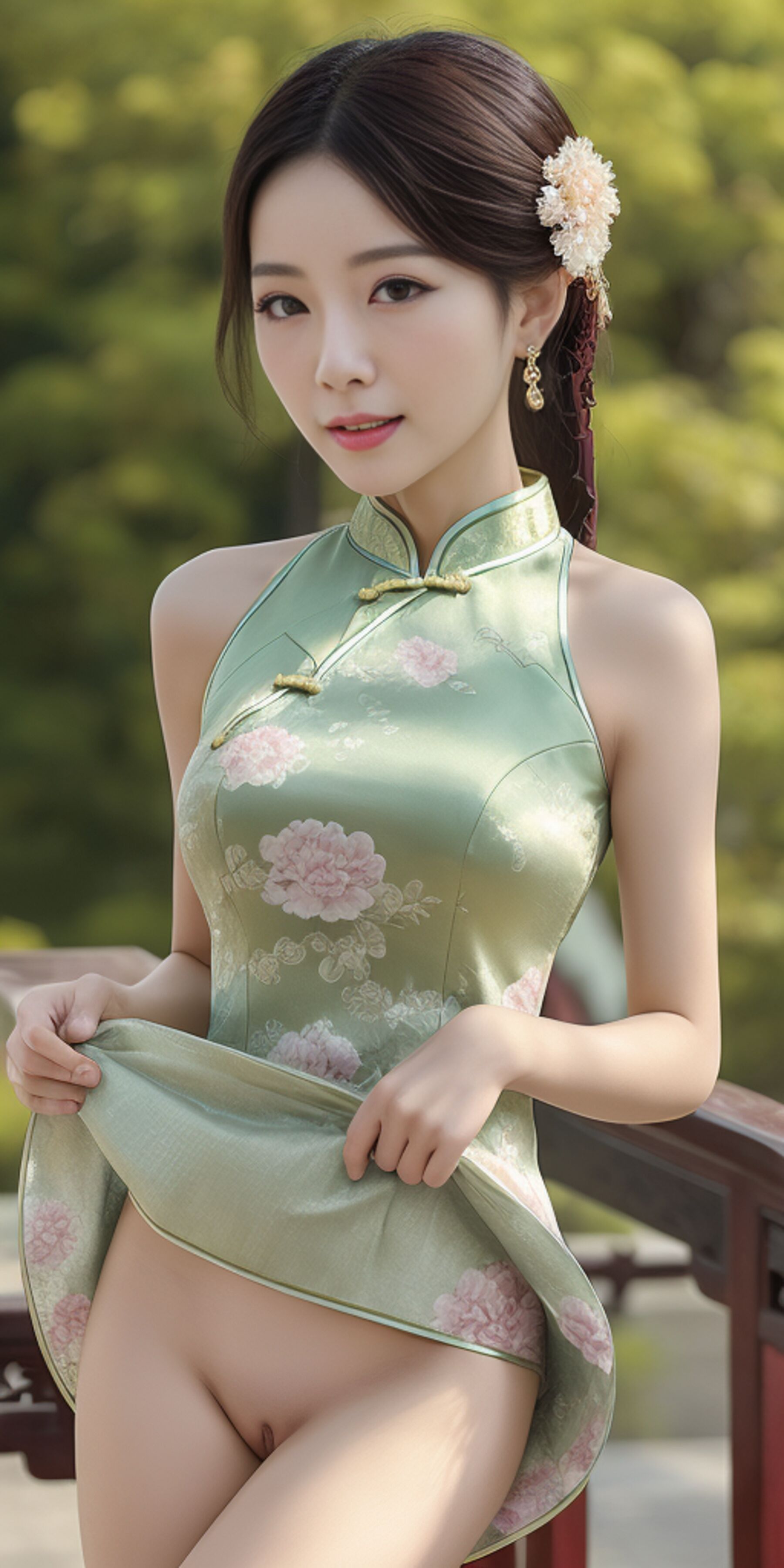 AI作畫：古典旗袍