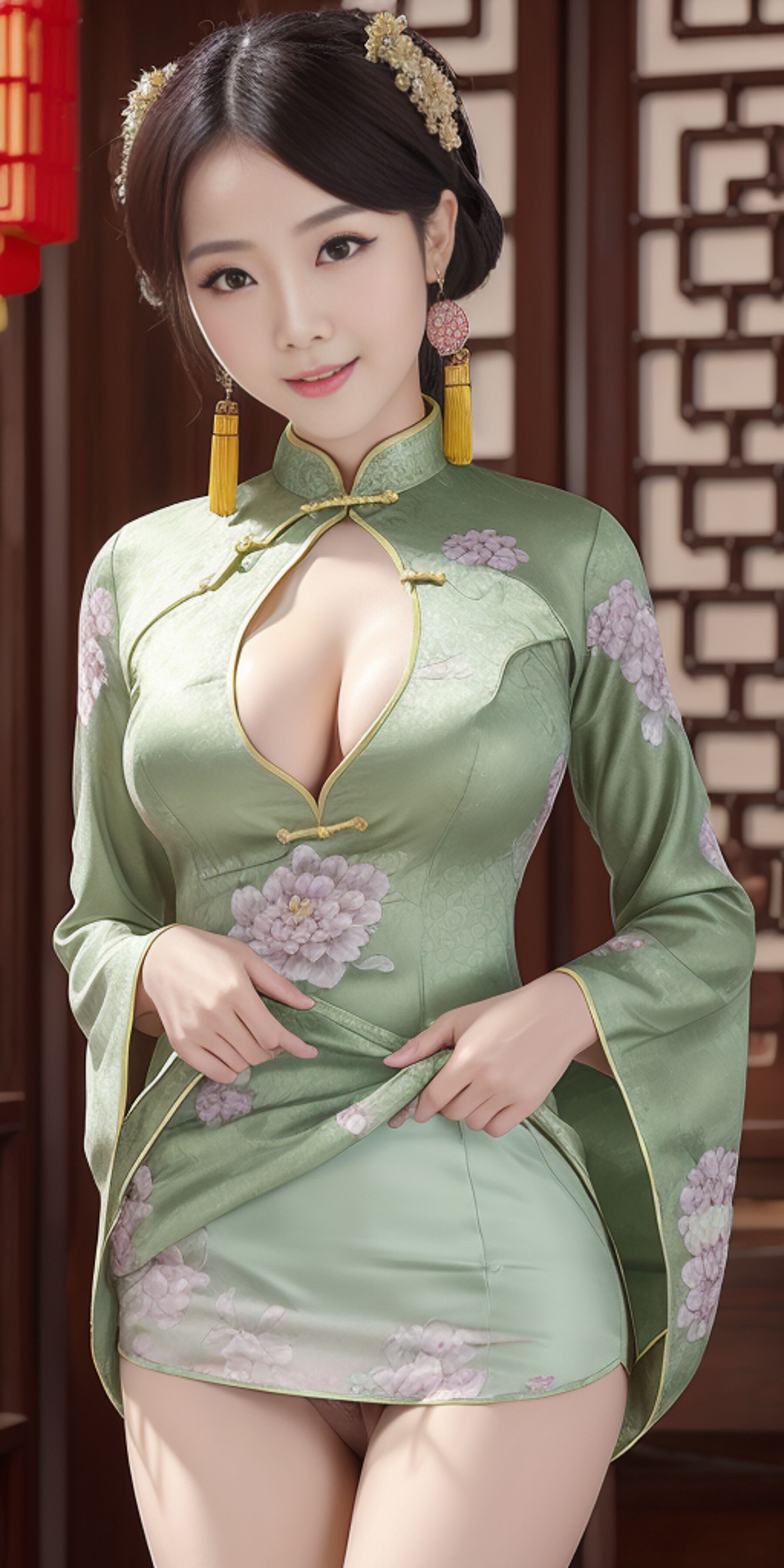 AI作畫：古典旗袍
