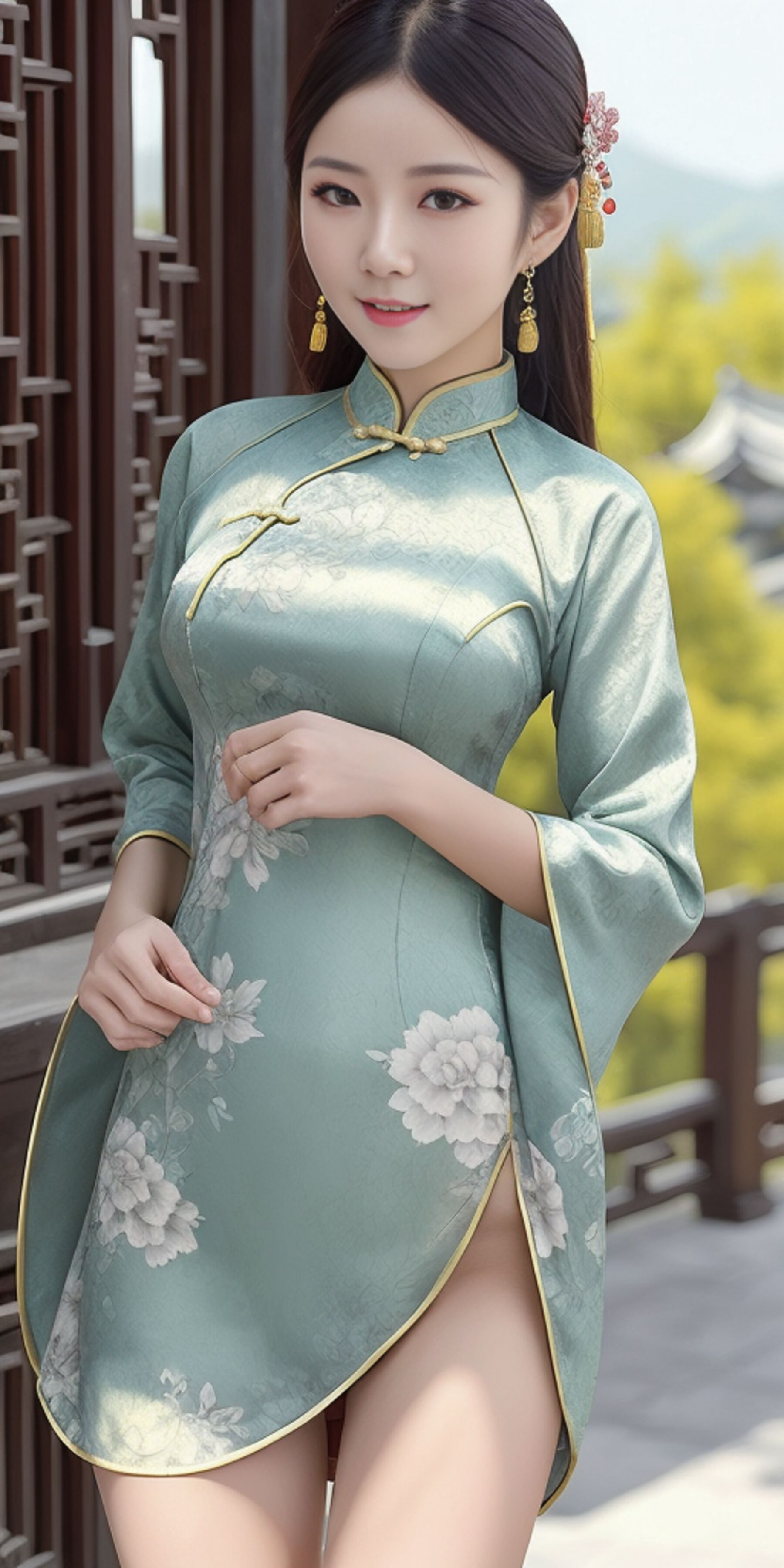 AI作畫：古典旗袍