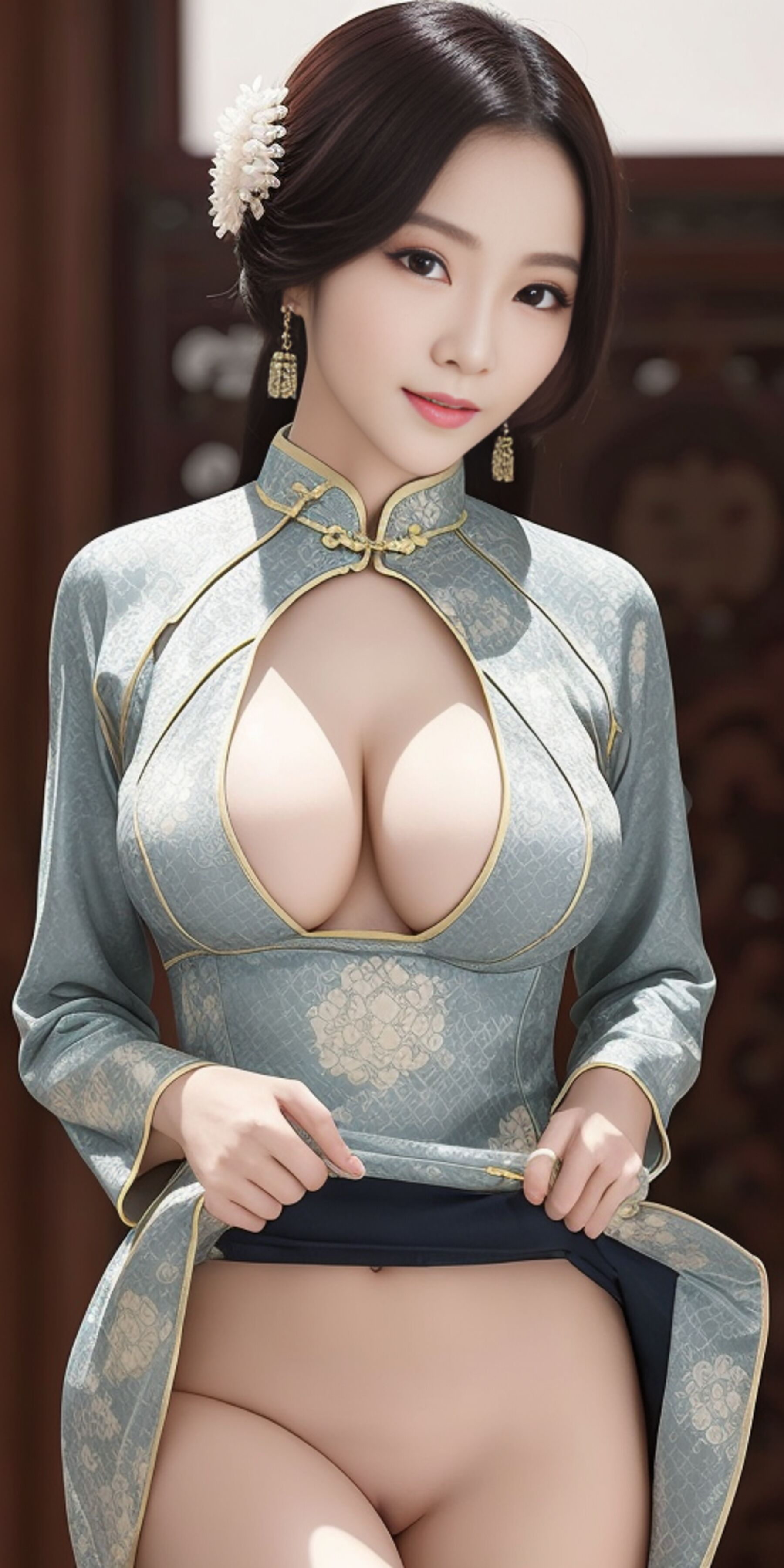 AI作畫：古典旗袍