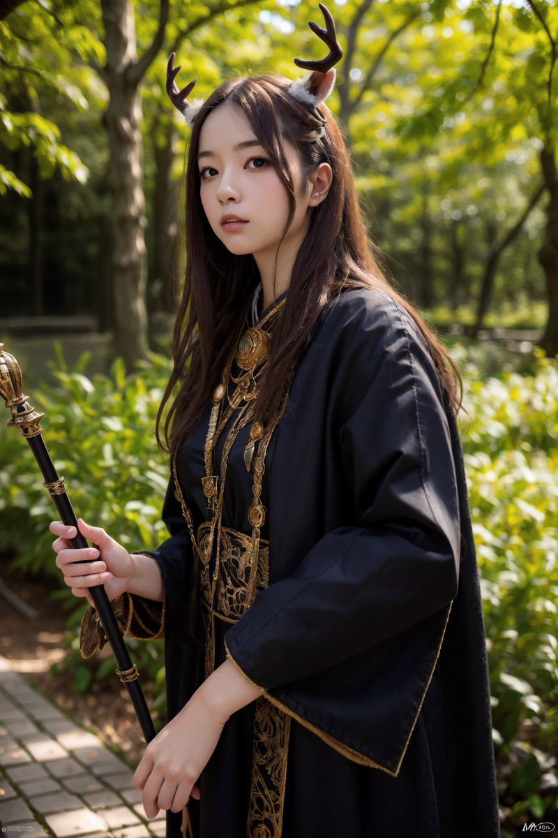 AI生成~NATSUNE_AI-ドルイド（德魯伊，凱爾特社會的牧師） - 貼圖 - AI寫真 -