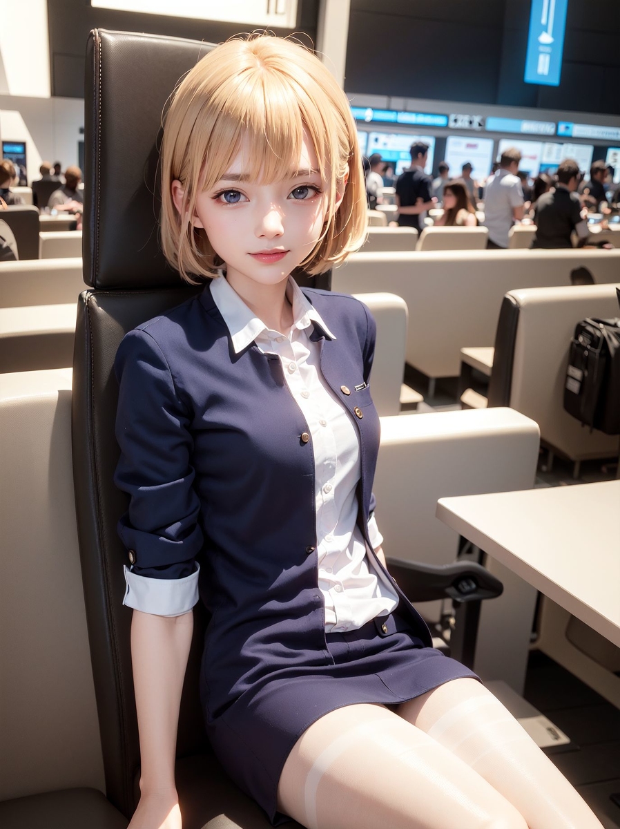 AI Generation ~ Chris - Black yarn White yarn (black and white stockings)