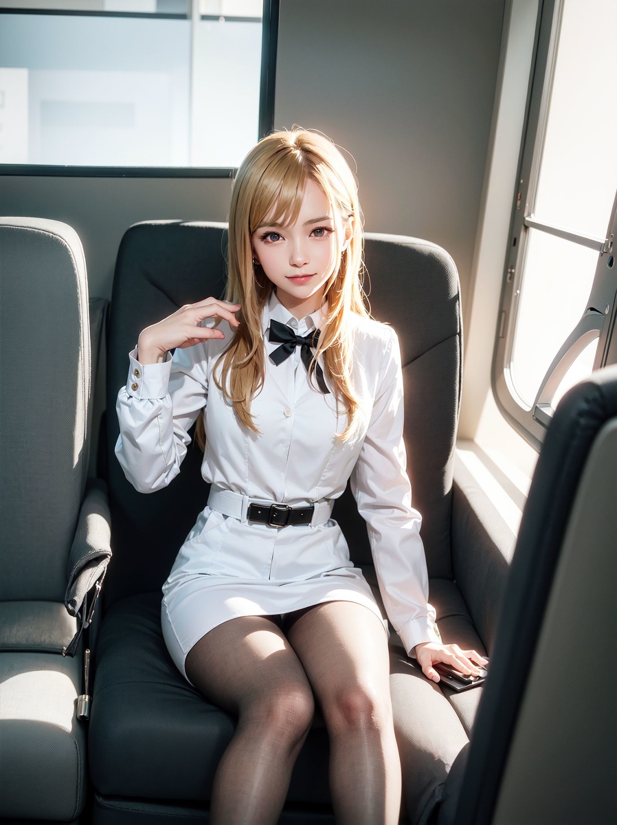 AI Generation ~ Chris - Black yarn White yarn (black and white stockings)