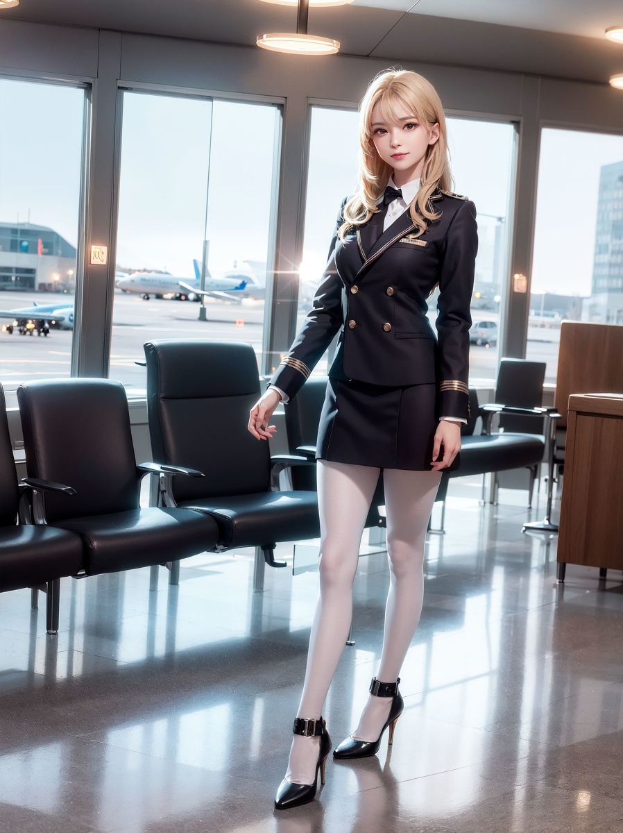 AI Generation ~ Chris - Black yarn White yarn (black and white stockings)