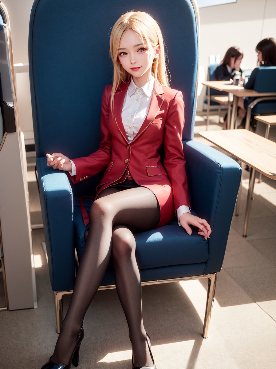 AI Generation ~ Chris - Black yarn White yarn (black and white stockings)