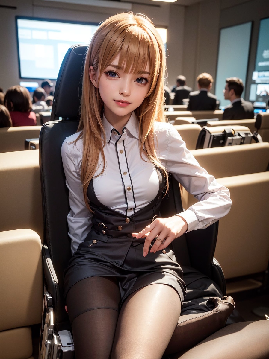 AI Generation ~ Chris - Black yarn White yarn (black and white stockings)