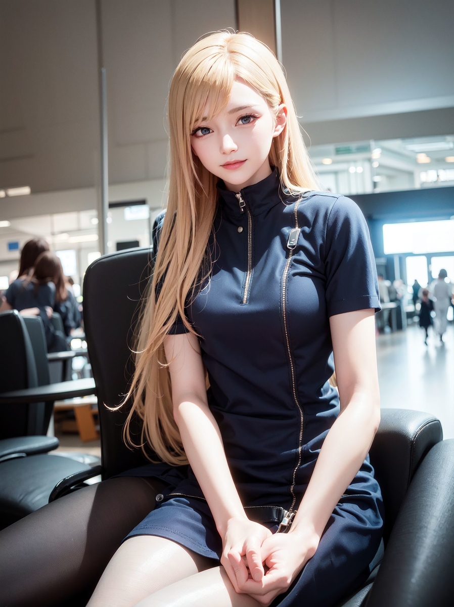 AI Generation ~ Chris - Black yarn White yarn (black and white stockings)