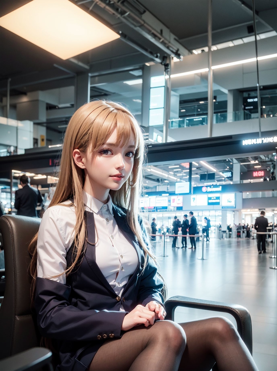 AI Generation ~ Chris - Black yarn White yarn (black and white stockings)